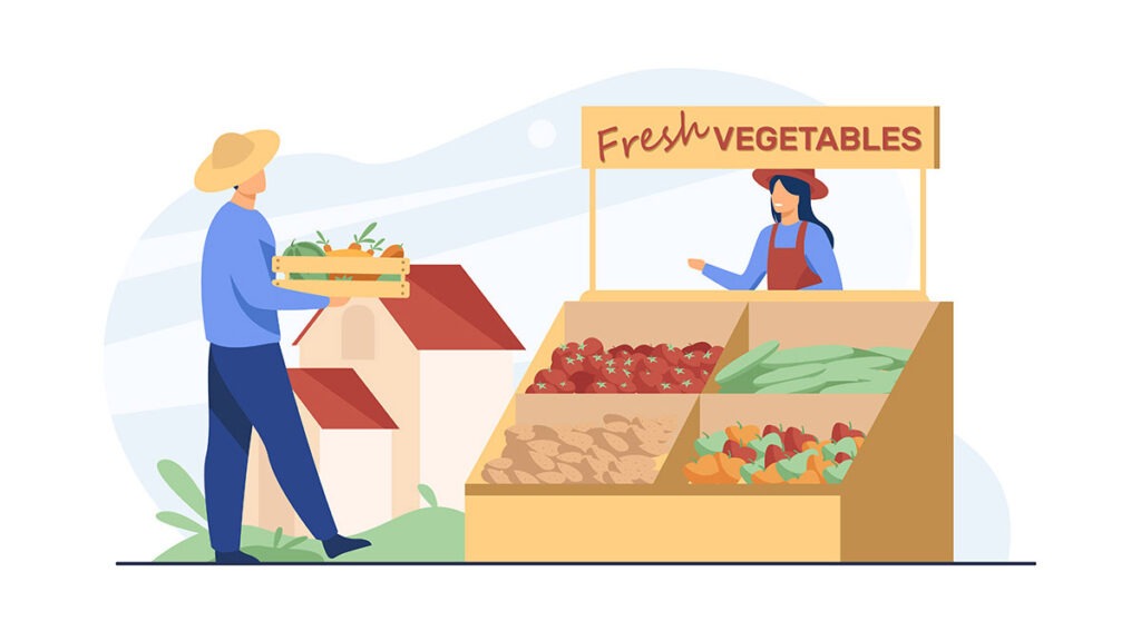 distribution de colis de fruits bio